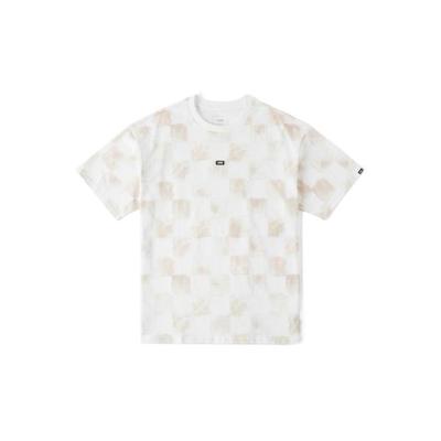Vans Logo Pohodlné volné tričko s krátkým rukávem Unisex Top Béžová VN000GS0CRZ