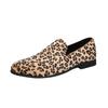 Large Size Men's Leopard Print Small Leather Shoes 2025 New British Trend Foot Loafers Foreign Trade Casual Men's Shoes