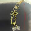 Fashion Delicious Red Cherry Bow Keychain Summer Fruits Cherries Pendant Keyring For Women Men Jewelry Bag Accessories Gift