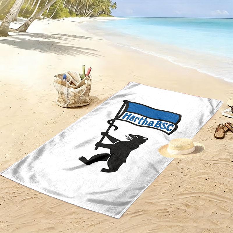 Hertha BSC Print Beach Towel, Large Soft Quick Dry Towel for Beach Camping Swimming