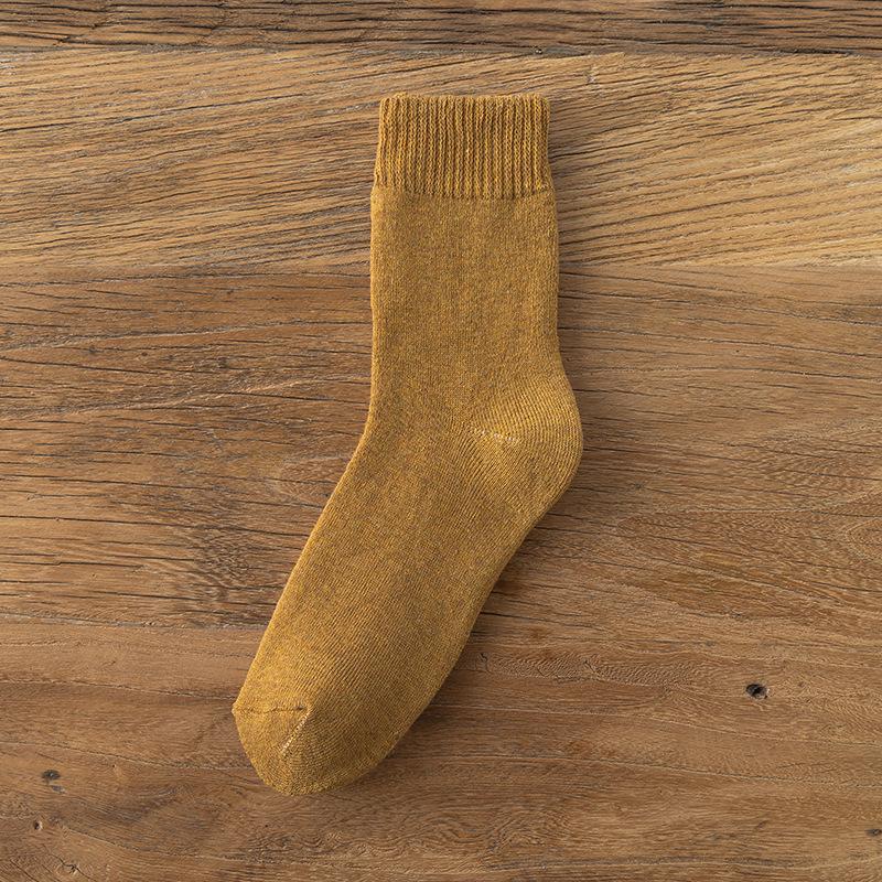 Men's Thickened Cotton Socks Warm Mid-tube Socks Soft Skin-friendly Casual Socks