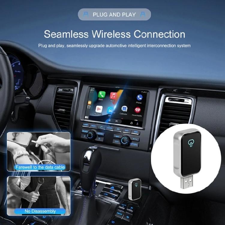 Upgrades Your Driving Experience Phone Wired to Wireless Play Hubs, No More Cables Quick Installation, Fast Auto Pairing