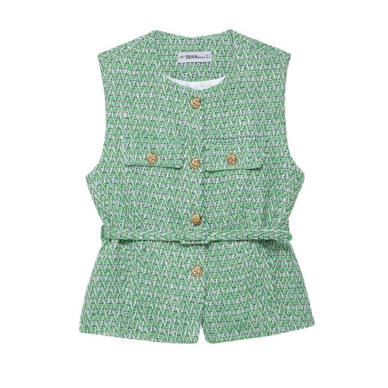 Za Autumn New Arrivals Women's Clothing Zr European and American Style Fashionable Versatile Belted Textured Vest 2132091 620