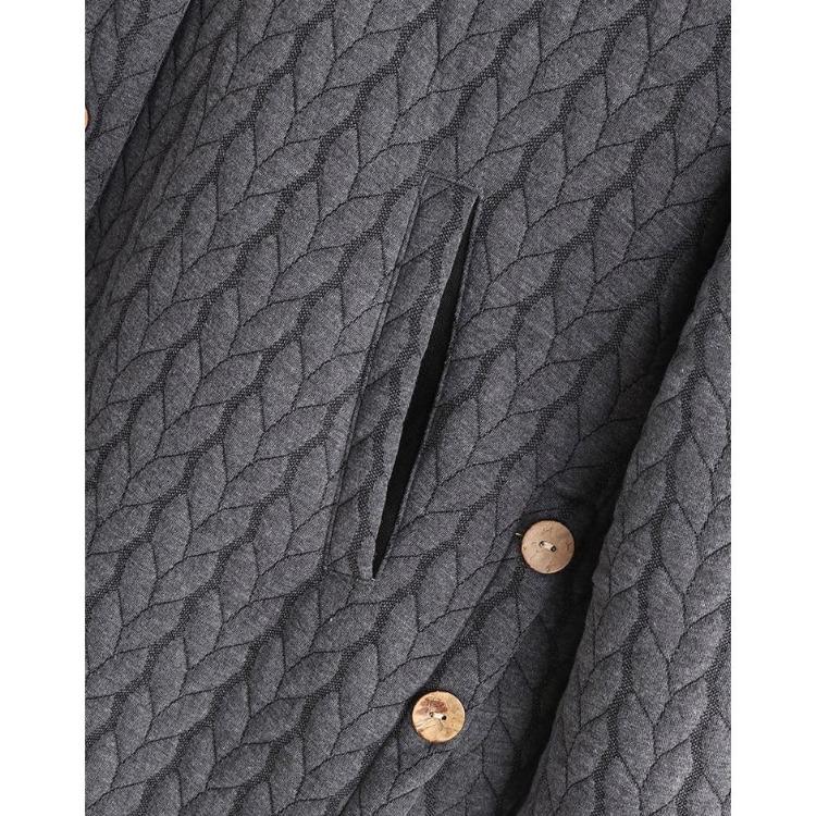 Women's Casual Loose Hooded Jacket for Spring and Autumn Regular Fit Long Style