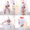 Bestmaple Animal Cap, Plush Headgear, Cute, Fluffy, Plush Cap, Mask Animal Costume (White Chicken)