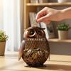 1pc Owl Animal Shaped Coin Bank Money Bank Coin Jar Rustproof Handmade Metal Painted Home Decor Cartoon Retro Gift