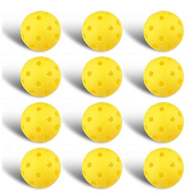 12/50 Pièces 41mm 26 Trous Creux Golf Sports Entraînement Intérieur Pratique Balle en Plastique