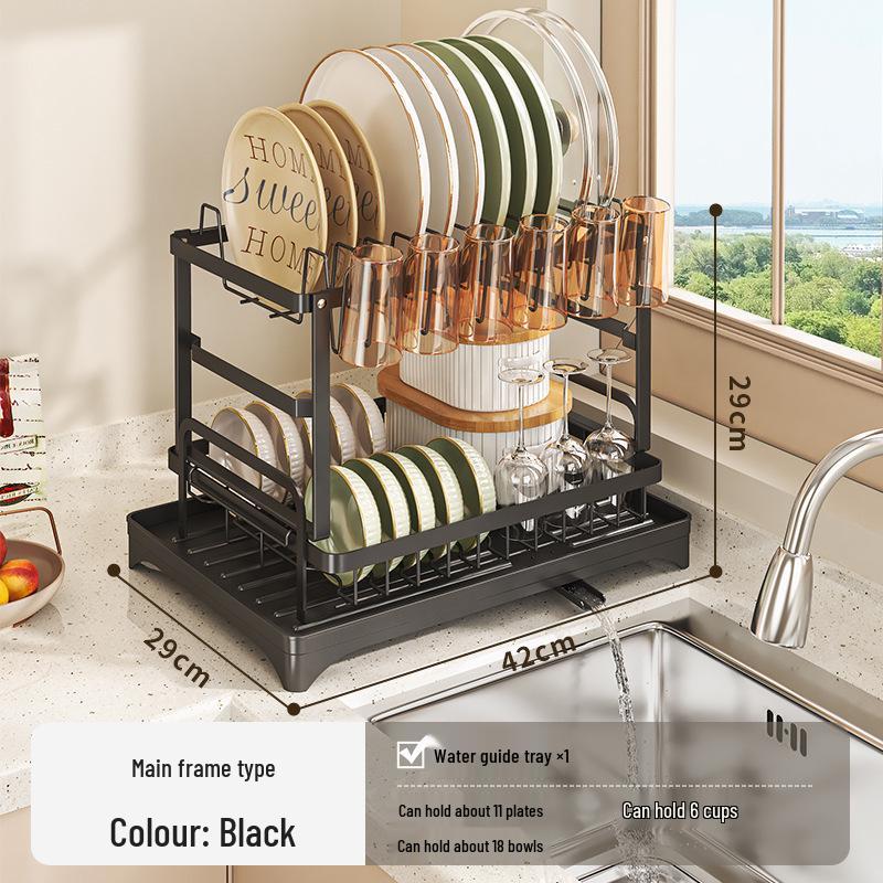 Multifunctional Kitchen Dish and Utensil Drying Rack