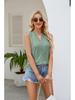 2024 Summer Women's Hollow Sleeveless V-Neck Patchwork Tank Top