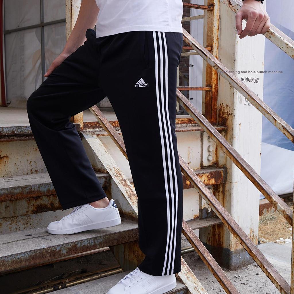 adidas Ademende Stretch Rechte Pijp Retro Sport Lange Broek Heren Broek Zwart TR30PR