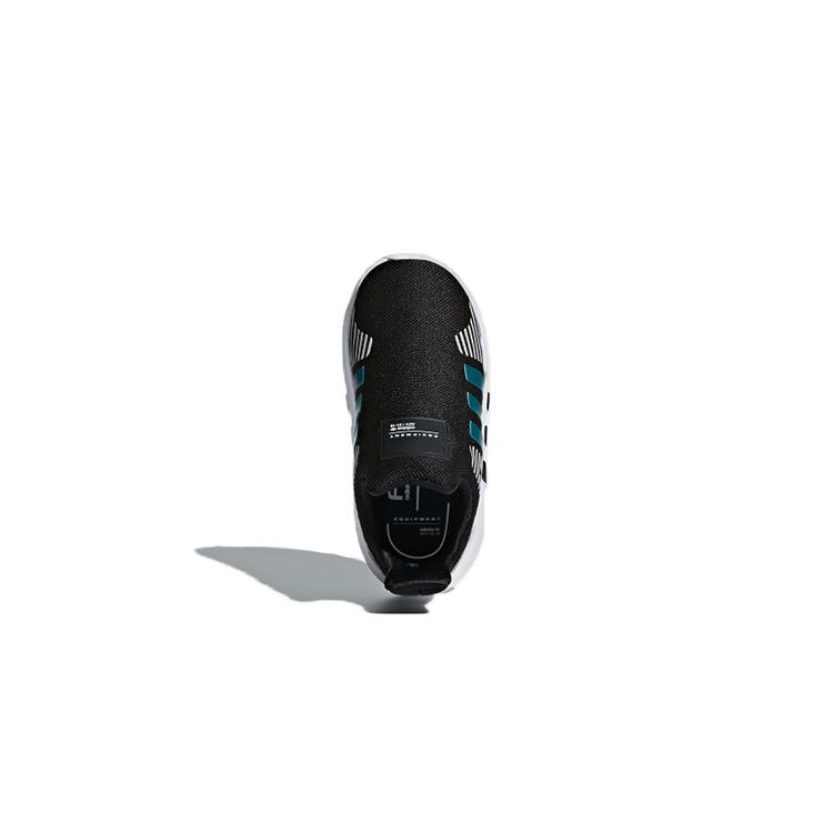 Adidas Originals Eqt Adv 360 I Fabric Slip Resistant Abrasion Resistant Low top Toddler Shoes Black Green CQ2872