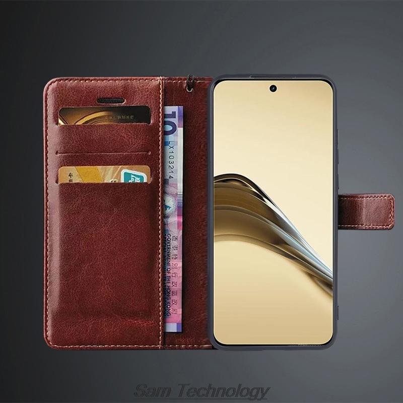 Card Holder Cover Case for OPPO Realme 13 Pro /Realme13 Pro+ Pu Leather Flip Cover Retro Wallet Phone Case Business Fundas Coque