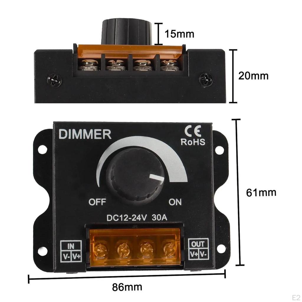 LED-Dimmschalter Drehknopf Unterstützt 12V/24V Ornament Robust Tragbar Dekorationen