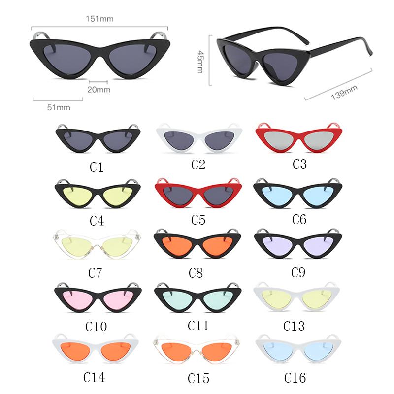 FASHION Sexy Cat Eye Sunglasses Triangle LADIES Small Size Modern Retro Designer Women Sun Glasses Shades for Lady