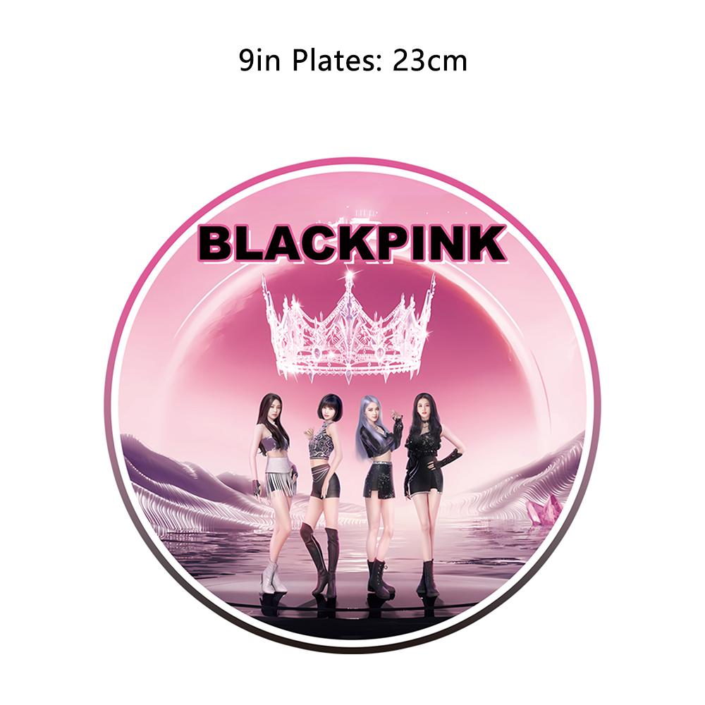 Narozeninové nádobí Blackpink zahrnuje Talíře Ubrousky Ubrusy Kelímky