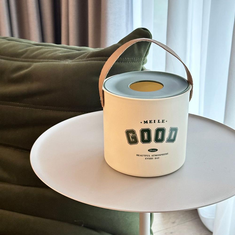 Modern Portable Round Toilet Roll Paper Container Living Room Bedroom Napkin Holder Home Toilet Paper Storage Desktop Tissue Box