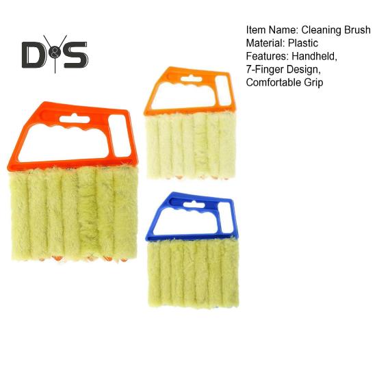 2/3 Buc Perie Curățare Jaluzele Eficient Design cu 7 Degete Curățător Jaluzele Multi-lame Mâner Confortabil Instrument Multifuncțional