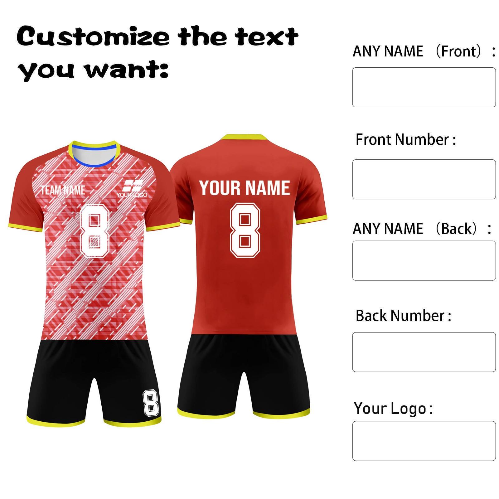 

Комплект персонализированных рубашек для мужчин и девочек с именем и номером, футбольные майки на заказ для мальчиков, тренировочный костюм L