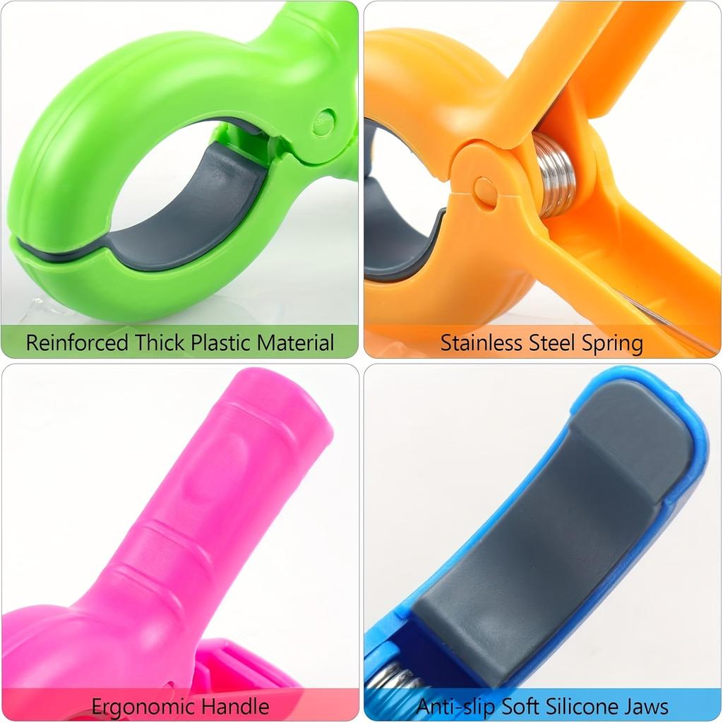 8-piece Set of Large Beach/pool/cruise Chair Clips, Heavy-duty Windproof Clothes Pliers, and Sun Drying Blanket Clips