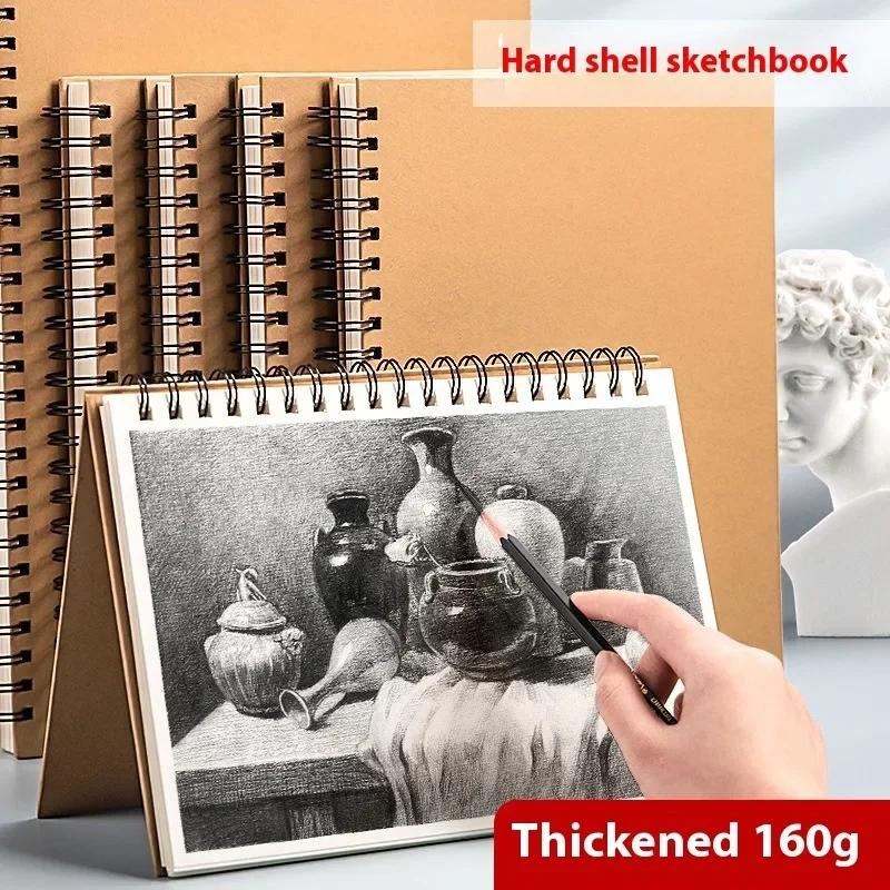A3/A4//A5/8k/16k Skizzenbücher zum Zeichnen Skizzierpapierblock Innen Leer Zeichnen Graffiti Kunstbedarf 120g 160g Spiralbindung Notizbuch