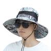 Bucket hat men's summer sun protection camouflage large brim sun hat outdoor breathable fishing hat mountaineering hat sun hat