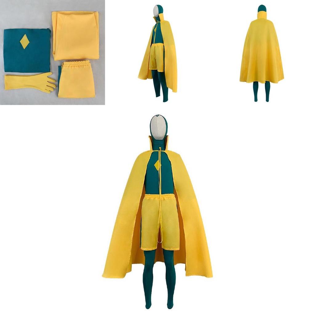 Eye-catching Wanda Vision Cosplay Costume Jumpsuit Cloak Outfits For Halloween