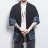 Men's Summer Kimono Cardigan: Mid-Sleeve, Loose Hanfu Dao Robe