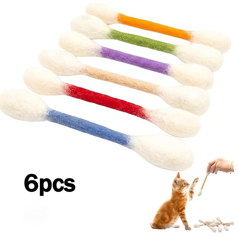 6pcs Extra Large Cat Sticks - Cute Interactive Cat Toy - Durable& Chew-Resistant - Fun Wand Toy for Feline Enrichment