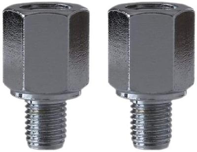 Tanax Napoleon Motorcycle Mirror Thread Diameter Conversion Plated To Adapter, (8mm 10mm) CM-2