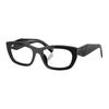 Prada Temple Logo Design Acetate Irregular Optical Glasses Women's Black Black 52 Basic Packaging-glasses Case + Packaging Box