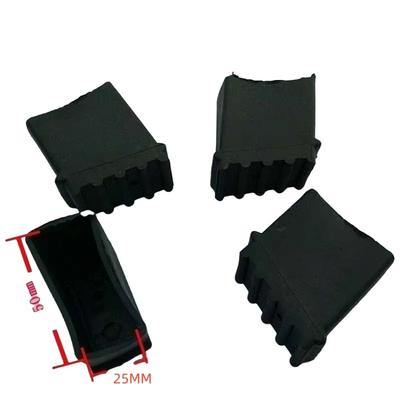 4pcs Black Rubber Replacement Feet For Telescopic Ladders And Wooden Ladders Anti-Skid Base Pads Corner Protector Foot Cover