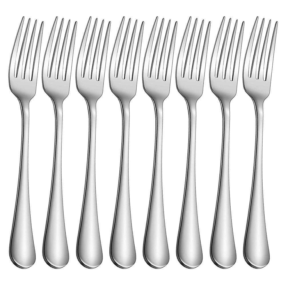 2/3/5/6pcs Hotel Steak Forks Mirror Polished Stainless Steel Flatware Forks Dessert Forks Set Comfortable Grip Tableware