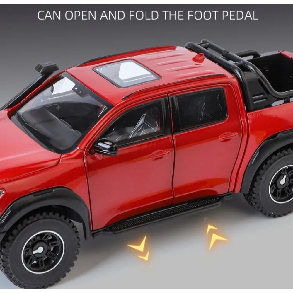Simulation 1/24 Great Wall Motor POER Pickup Alloy Car Model with Sound Light Off Road Vehicle Toy Birthday Gift Collection