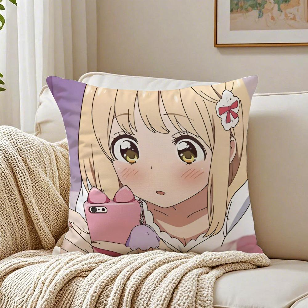 Sweet Yuri Japanese Manga AAsagao to Kasesan Cushion Cover Pillowcase Antidustmite living Room Sofa Decor Cushion Room