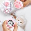 Cat Paw Retractable Watch Brooch Cute Doctor Badge Reel Women Nurse Pocket Watches