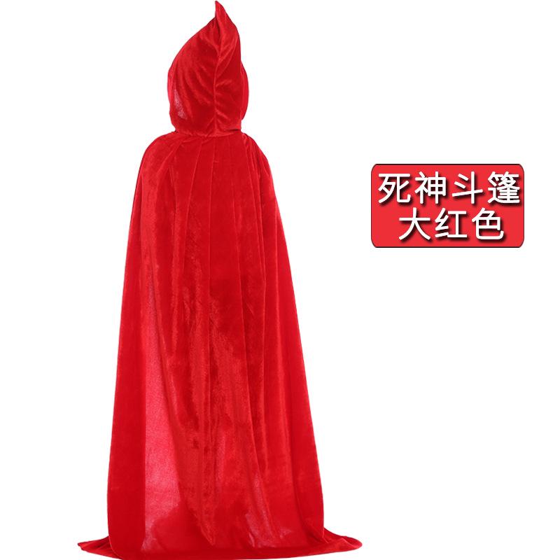 

Средневековый черный плащ с капюшоном для взрослых и детей, унисекс, бархатный плащ, костюм для косплея на Хэллоуин, вампир, ведьма, зеленый, белый, мантия, накидка, костюм 170 cm красный