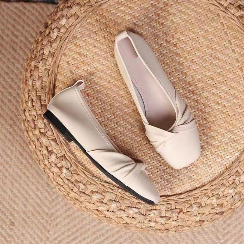 

Single shoes women s summer new spring and autumn gentle soft-soled flat shoes shallow mouth versatile Doudou shoes women 35