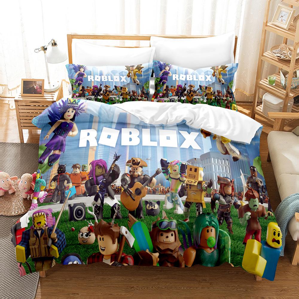 

Digitally Printed Minecraft Roblox Bedding 3-Piece Boy Kit quilt cover 90 * 190 pillowcase 50 * 75 * 1