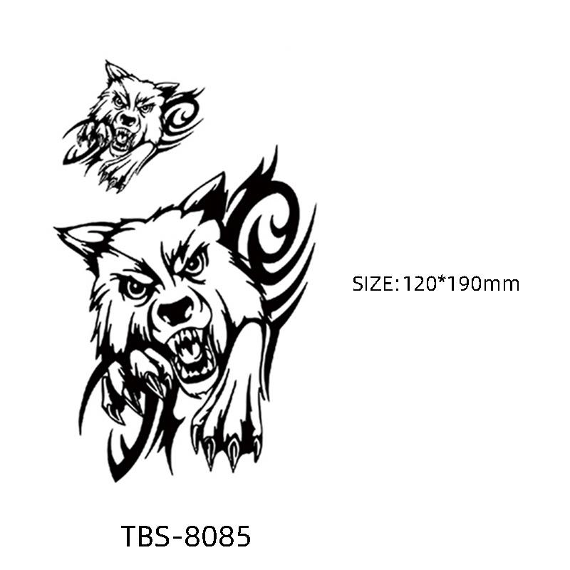 Waterproof Semi-Permanent Black & White Totem Flower Tattoo Stickers