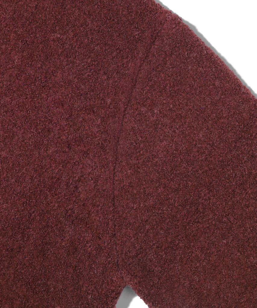 Trillion Wool Boucle Collar Cardigan Knit (Red Brown)