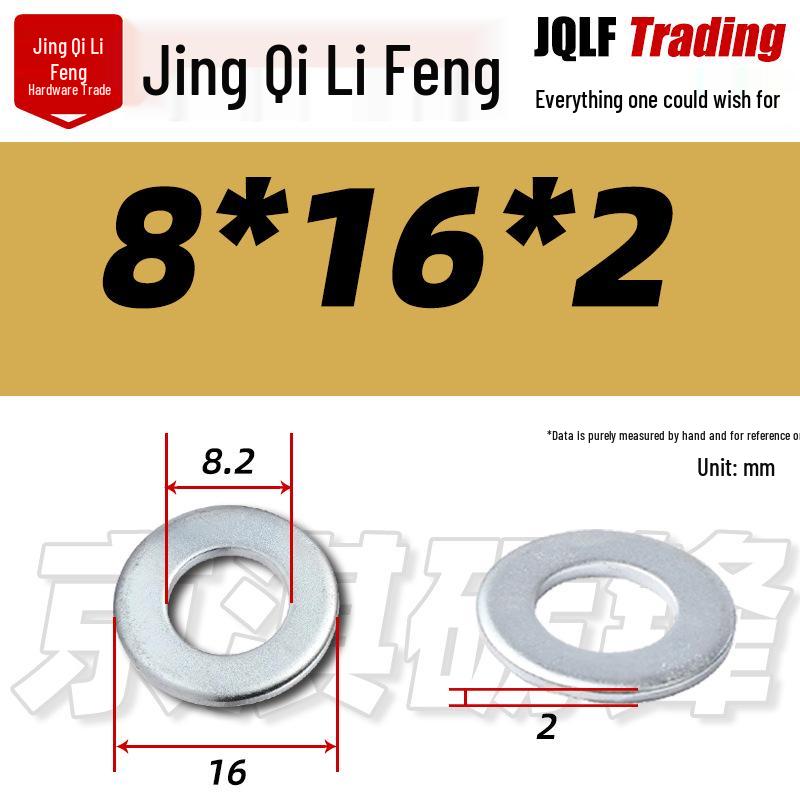 4.8 Grade Galvanized Flat Washer, M3-M14, Thickened Iron Gasket