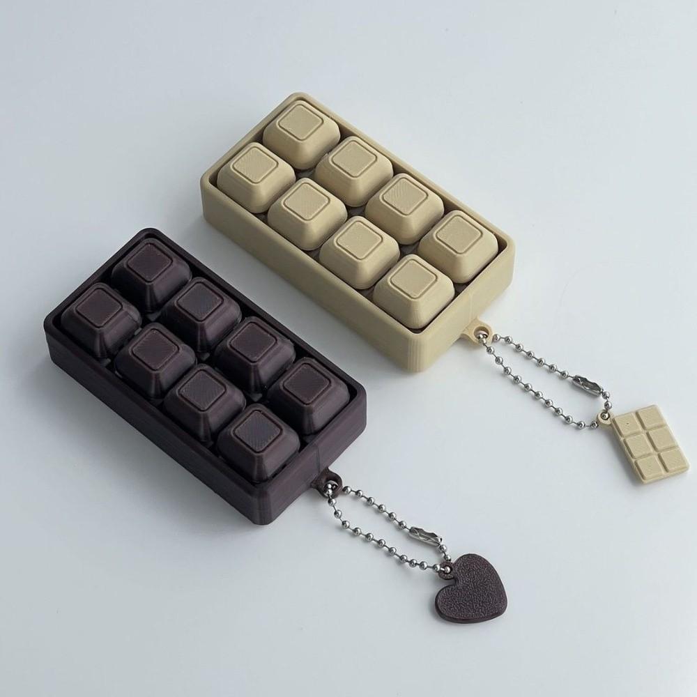8 Keys Keyboard Keychain Finger Button Mechanical Keyboard Keychain Children
