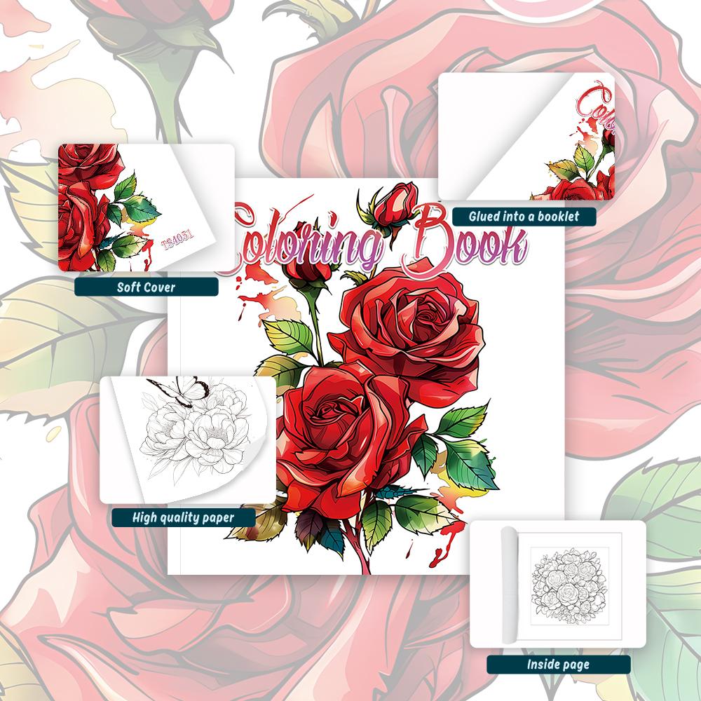 1pc,Adult coloring book,30 sheets different patterns 8.3x8.3''100gsm,is a Valentine's Day Easter holiday gift