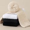Socks Men'S Fleece Thickened Warm Terry Socks Wear Pure Black Medium Tube Socks Winter Sleep Towel Bottom Socks