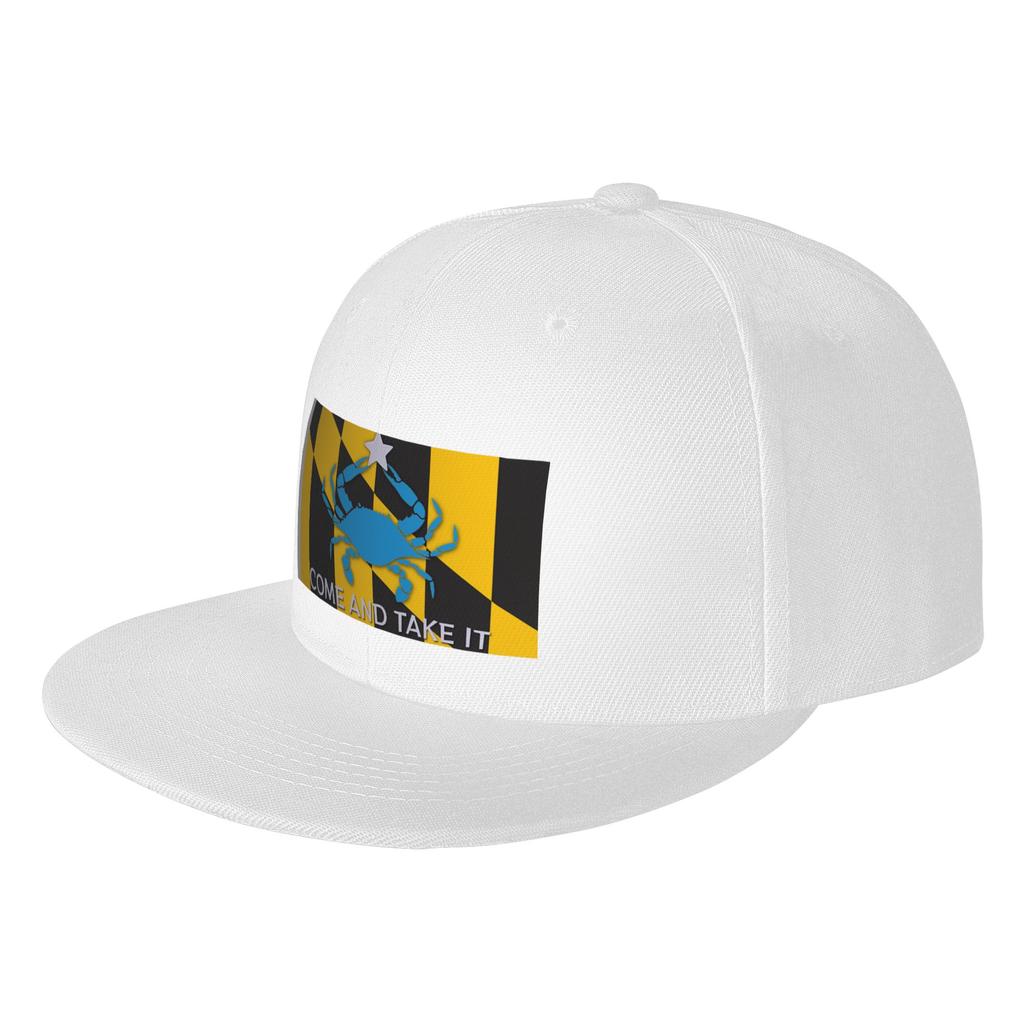 Fashion Come and Take It Baltimore City Flag Flat Brim Sun Hat Simple And Stylish Sun Hats