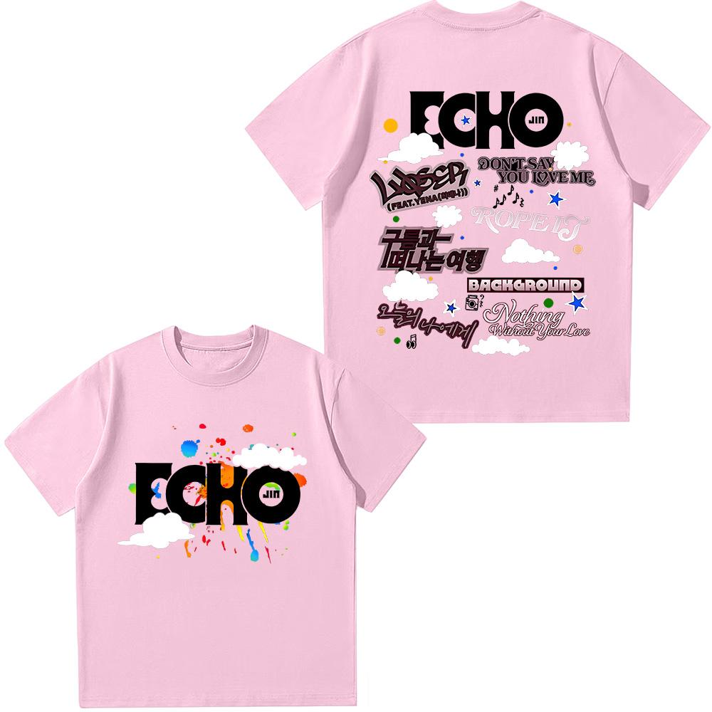 Echo Album T Shirts Jin Dont Say You Love Me Tees Jin Printed Women's T-Shirts Short-Sleeved Cotton Casual Fashion Tops