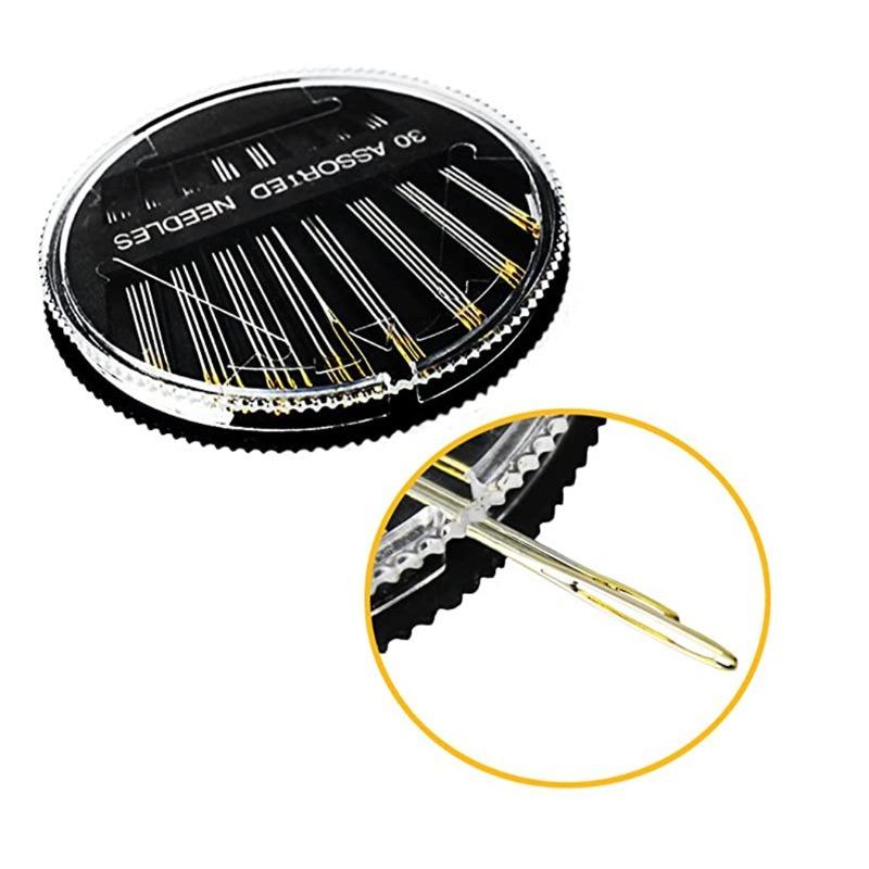 30-Pack Premium Hand Sewing Needles 6 Sizes Assorted Needles Embroidery Needles for Handsewing Art and Craft Projects Sewing