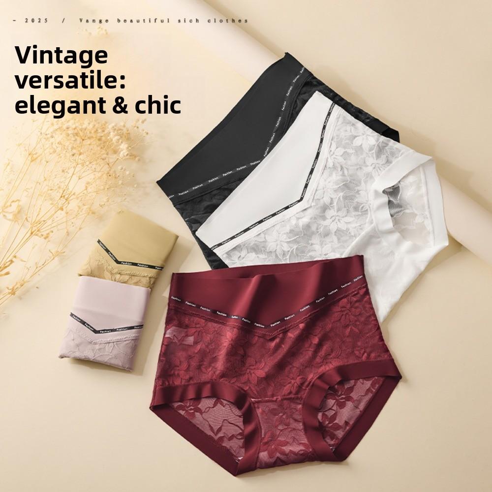High Waist Thin Lace Panties Shapewear Slimming Shapers Floral Briefs Butt Lifter Underpants Girls