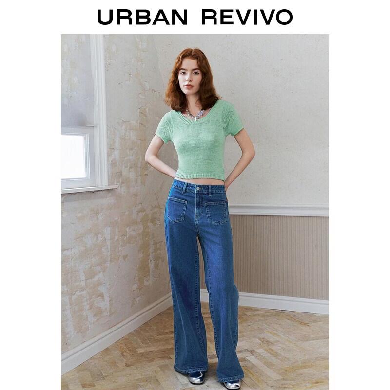 UR2026 Women s Textured Short Sleeve Knit Top M