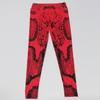 Calças de Moletom Femininas com Estampa de Cobra Vermelha Leggings para Corrida Fitness Calças de Yoga Justas Moda